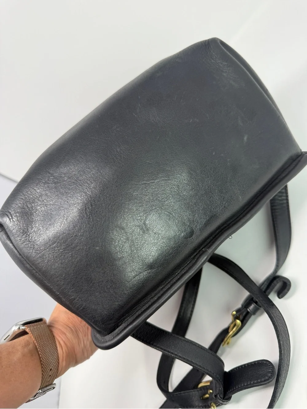Coach black leather